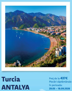 ANTALYA,avion din ORADEA 2026